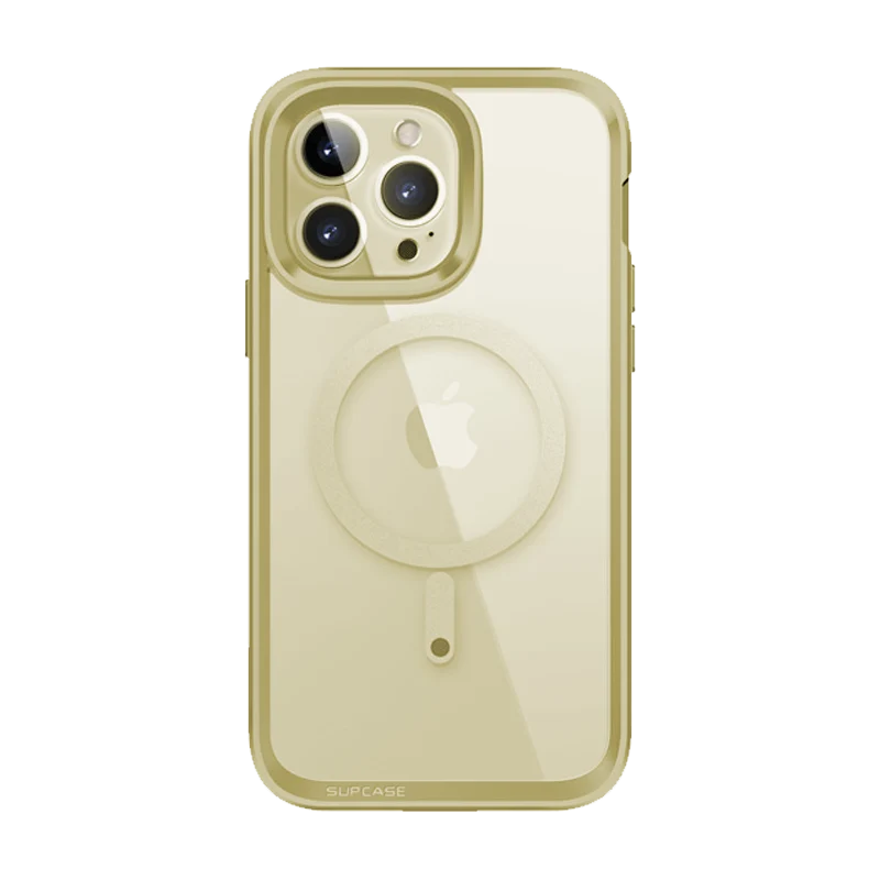 iPhone 14 Pro Max 6.7 inch Unicorn Beetle EDGE MAG with Screen Protector Clear Case-Gold