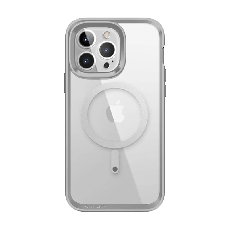 iPhone 14 Pro Max 6.7 inch Unicorn Beetle EDGE MAG with Screen Protector Clear Case-Silver