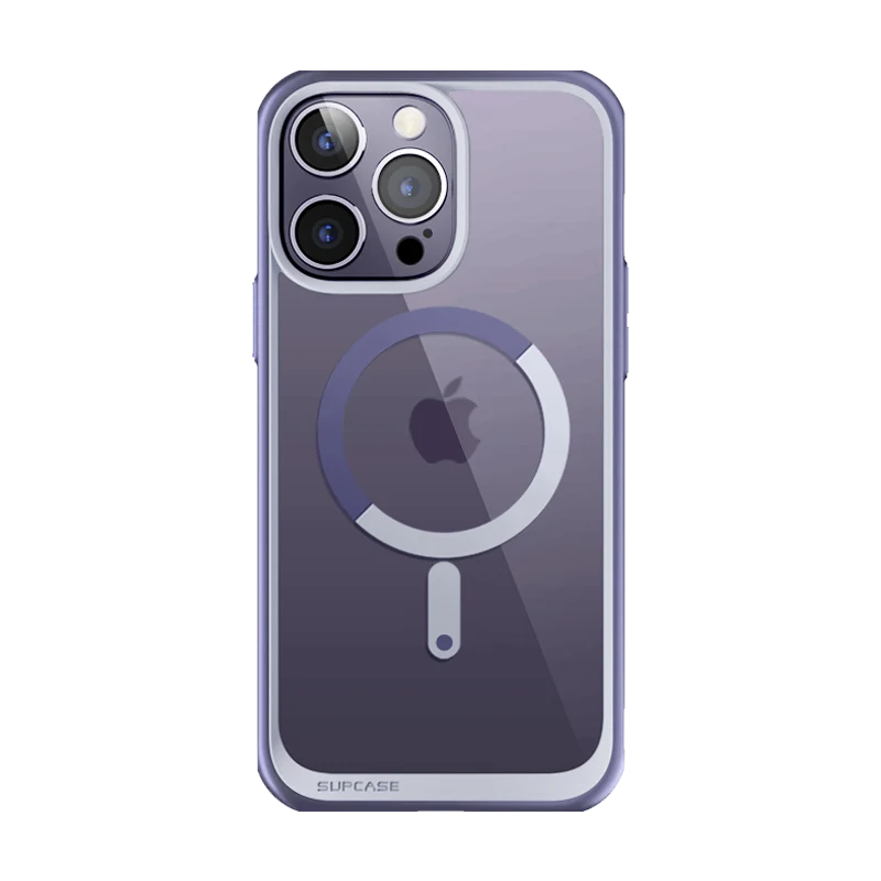 iPhone 14 Pro Max 6.7 inch Unicorn Beetle MAG Slim Clear MagSafe Case-Deep Purple