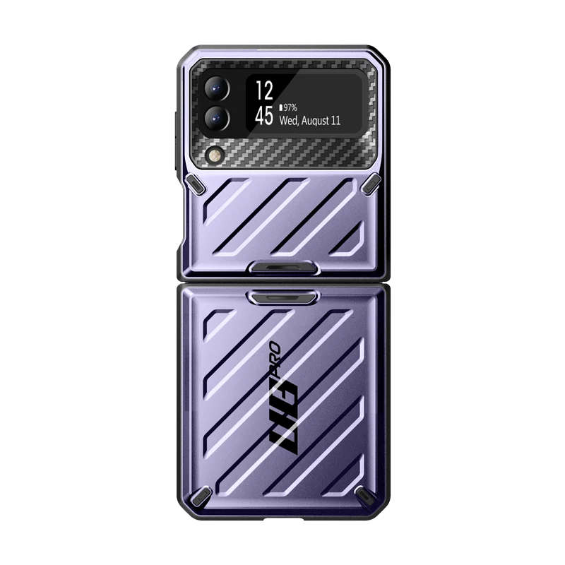Galaxy Z Flip4 Unicorn Beetle PRO Rugged Case with Belt Clip-Metallic Purple