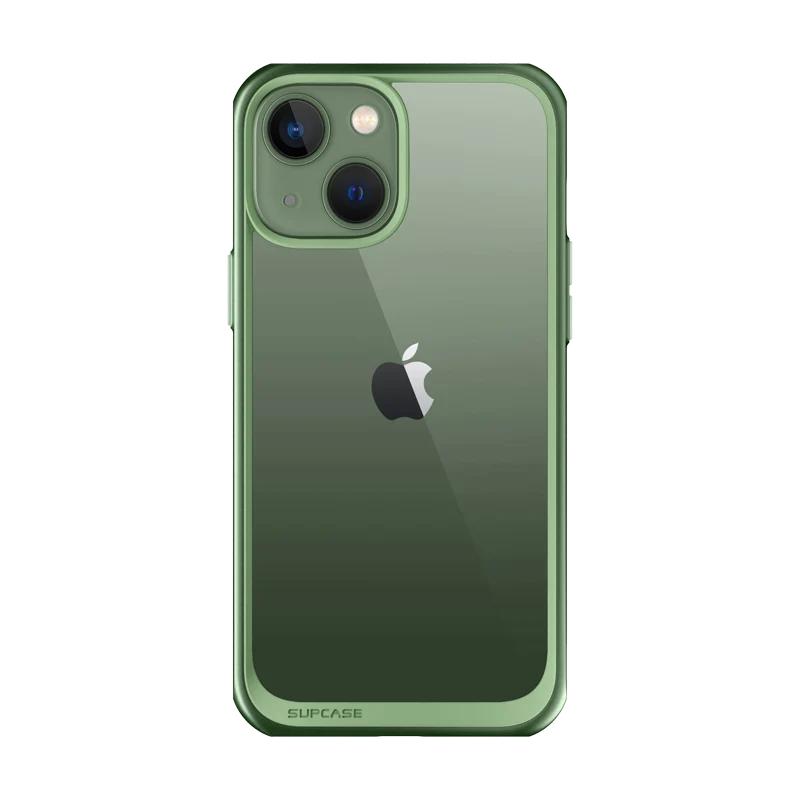iPhone 14 6.1 inch Unicorn Beetle Style Slim Clear Case-Green