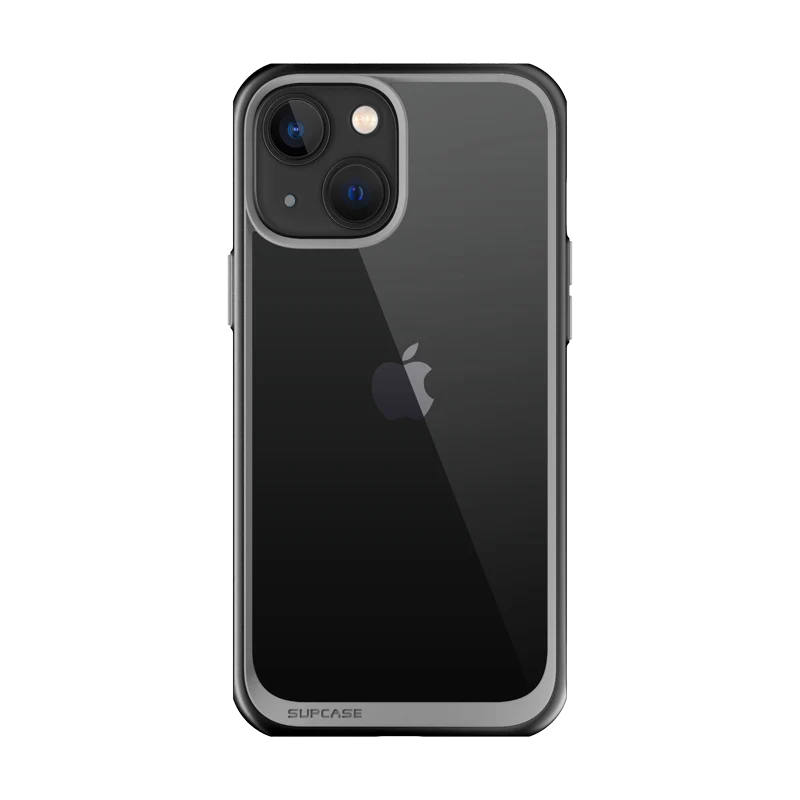 iPhone 14 6.1 inch Unicorn Beetle Style Slim Clear Case-Black