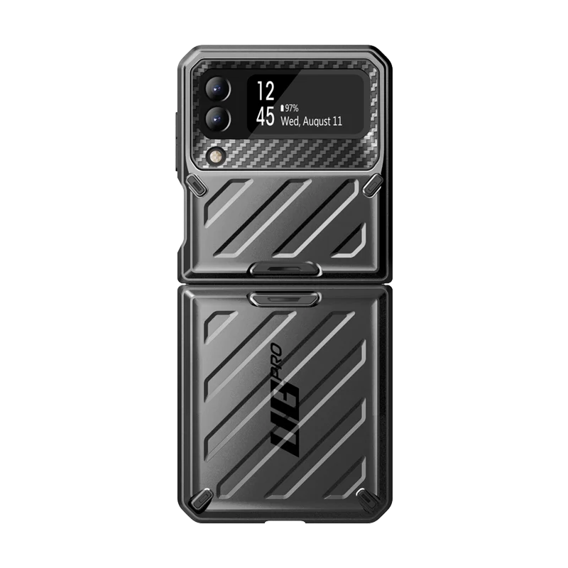 Galaxy Z Flip4 Unicorn Beetle PRO Rugged Case with Belt Clip-Black