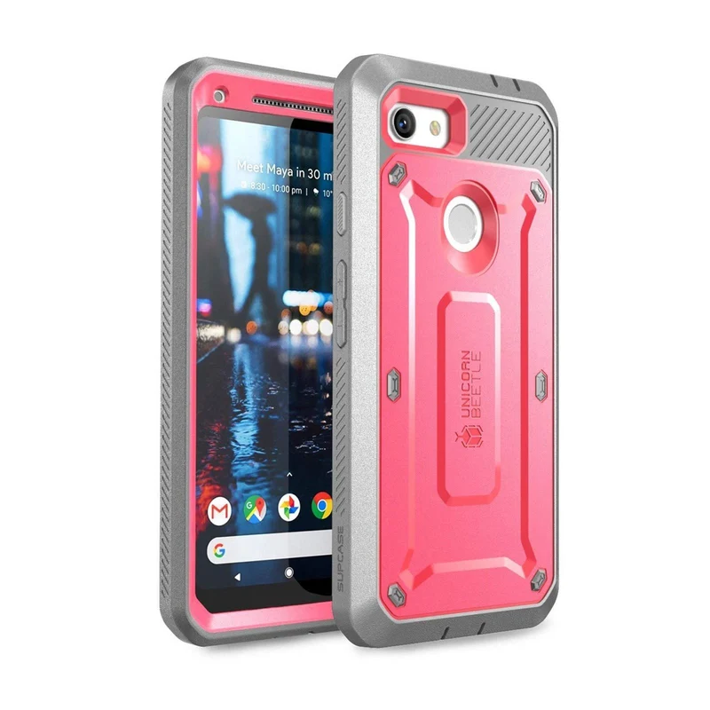 Google Pixel 3a Unicorn Beetle Pro Rugged Holster Case-Pink