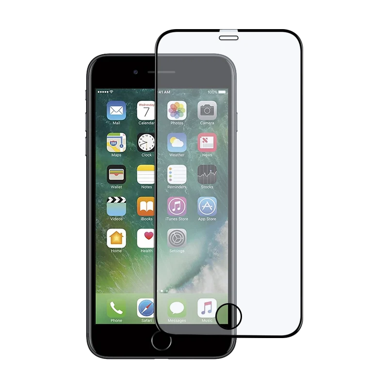 iPhone 7 / 8 3D Tempered Glass Screen Protector with 9H Hardness Rating-Black