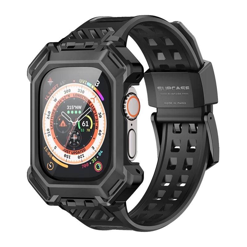 Apple Watch Ultra Unicorn Beetle PRO XT Rugged Metal Watch Band Case (49mm)-Black