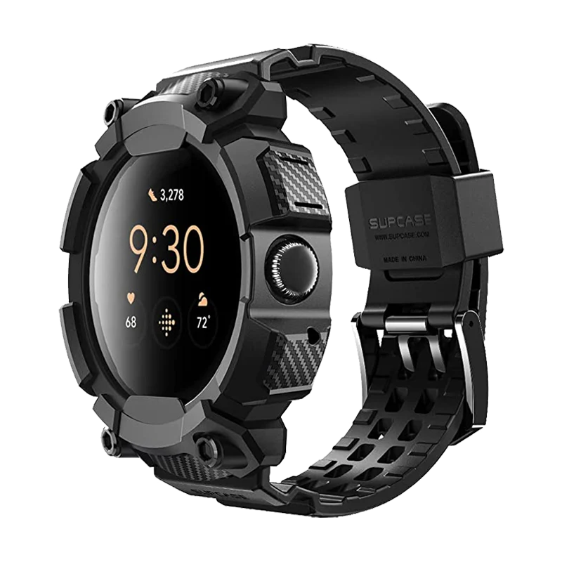 Google Pixel Watch 3 Unicorn Beetle PRO Wristband Case 45mm-Black