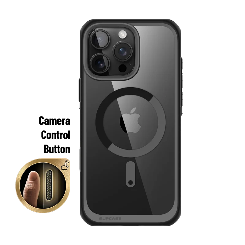 iPhone 16 Pro Max 6.9 inch Unicorn Beetle MAG Slim Clear MagSafe Camera Control Button Case-Black