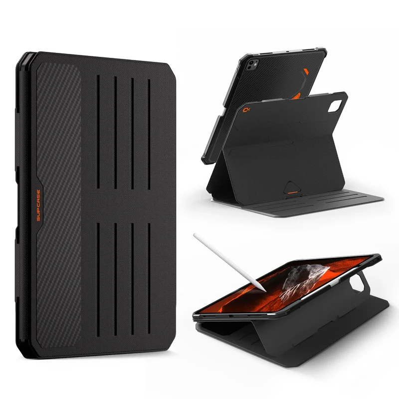 UB Aero Series iPad Pro 13 Inch (M5/M4) (2024/2025) Protective Case with Pencil Holder - Black
