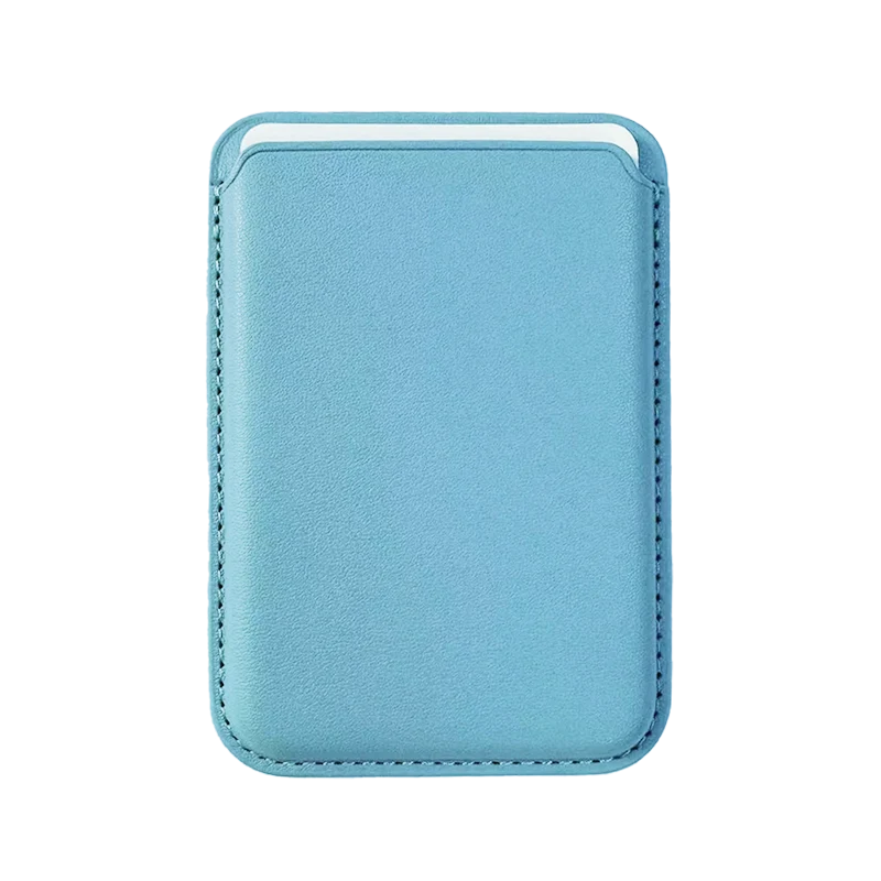 Leather MagSafe Wallet - Light Blue