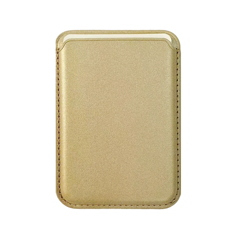 Leather MagSafe Wallet-Gold