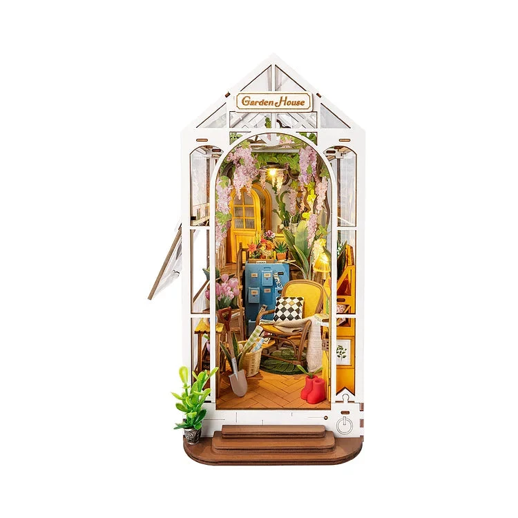 Robotime DIY 3D Bookends Garden House