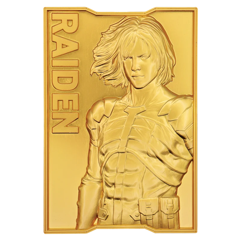 Fanattik Limited Edition Metal Gear Solid 2 24k Gold Plated Raiden Ingot