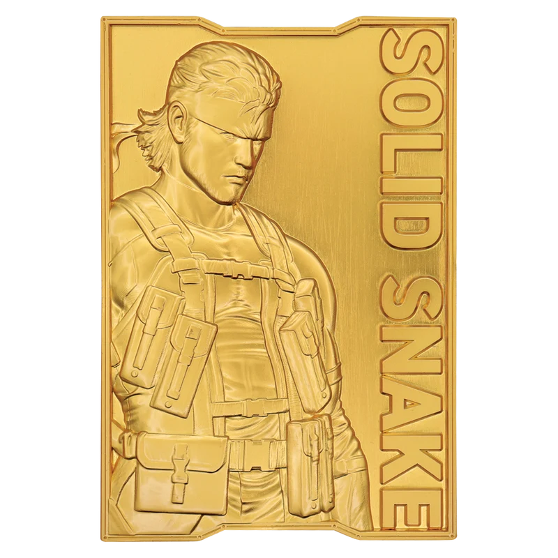 Fanattik Limited Edition Metal Gear Solid 2 24k Gold Plated Snake Ingot