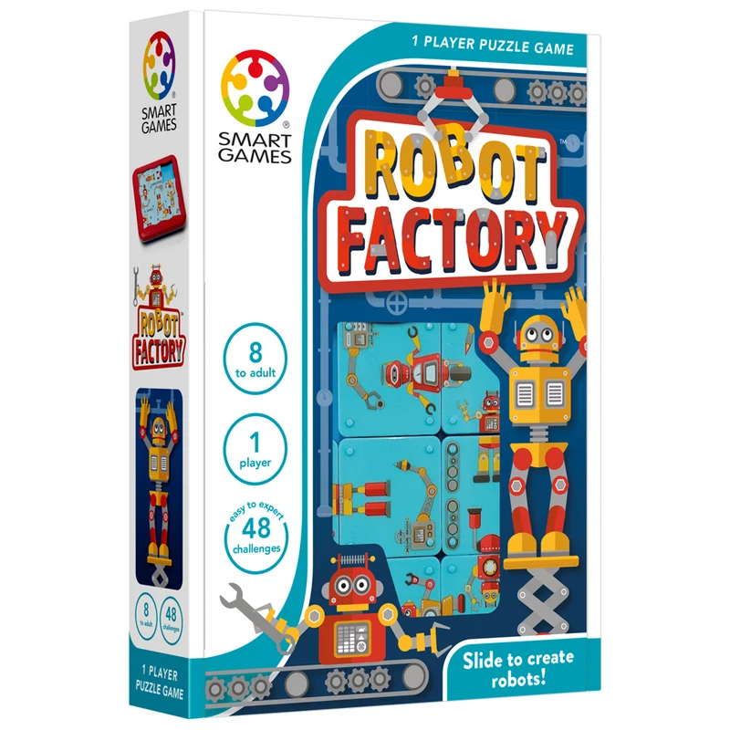 Smart Games Robot Slide Factory Puzzle Tile Game