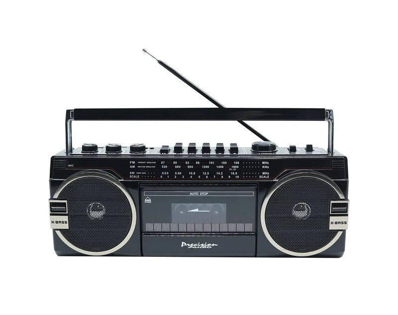 Precision Audio PA-4000 Portable Bluetooth Cassette Player (Black)