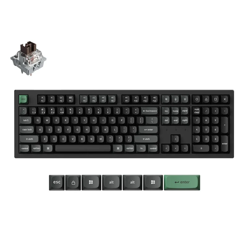 Keychron K10 Ultra 8K Wireless Custom Mechanical Keyboard - Apex Brown Switch (Black)
