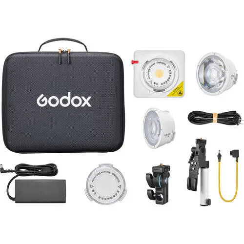 Godox ML100Bi Bi-Color Portable LED Light (36° Lens and V-Mount Handgrip Kit)