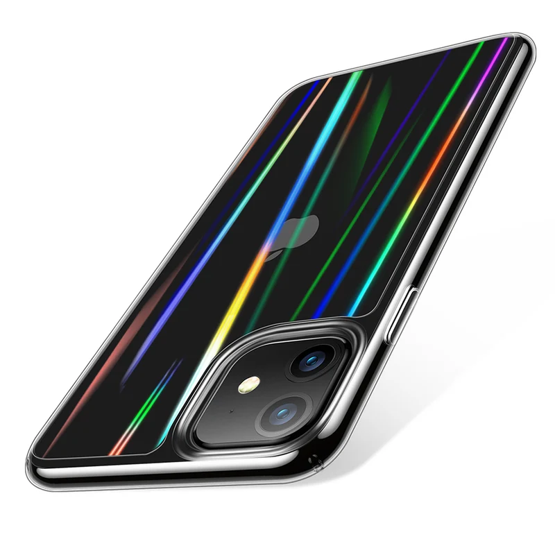 iPhone 11 6.1 inch Unicorn Beetle GLASS Slim Clear Case-Laser