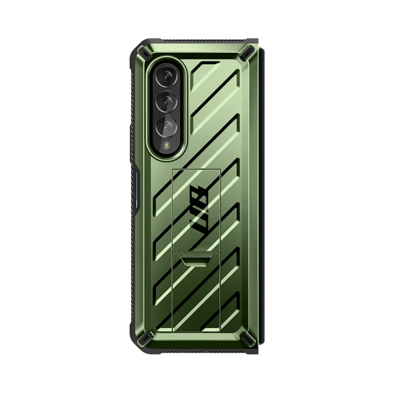 Galaxy Z Fold3 Unicorn Beetle Kickstand Case with Screen Protector-Dark Green