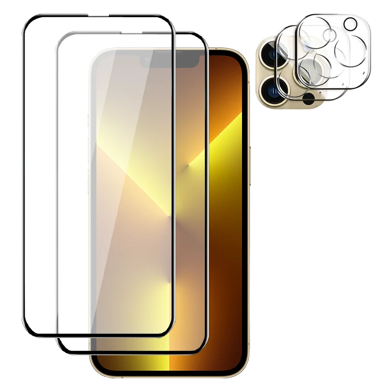 2.5D Tempered Glass Screen & Lens Protectors for iPhone 13 Pro Max 6.7 inch - Clear