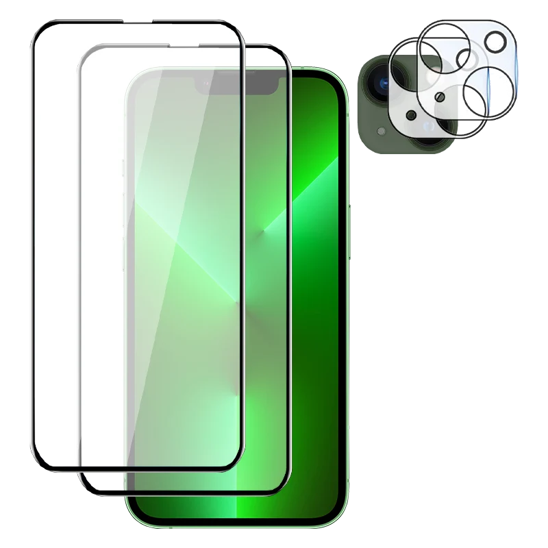 2.5D Tempered Glass Screen & Lens Protectors for iPhone 13 6.1 inch - Clear