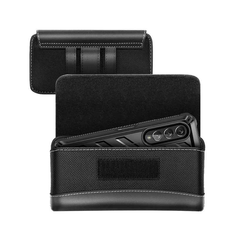 Universal Belt Clip Cell Phone Holster for Galaxy Fold and Large Phones-Black