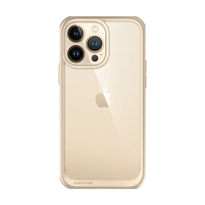 iPhone 13 Pro 6.1 inch Unicorn Beetle Style Slim Clear Case-Tan