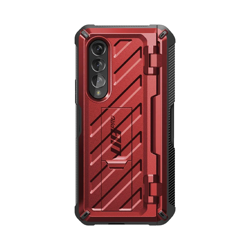 Galaxy Z Fold3 Unicorn Beetle PRO Rugged Case with S-Pen Holder-Metallic Red