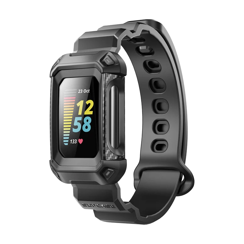 Fitbit Charge 5 Unicorn Beetle PRO Rugged Case and Band-Black
