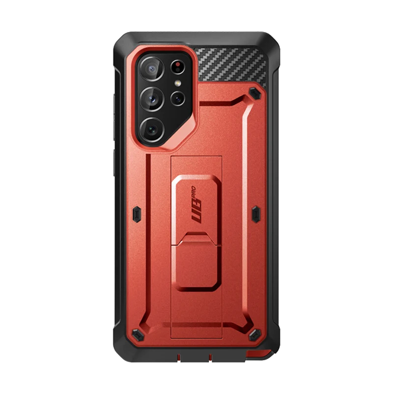 Galaxy S22 Ultra Unicorn Beetle PRO Rugged Case-Metallic Red