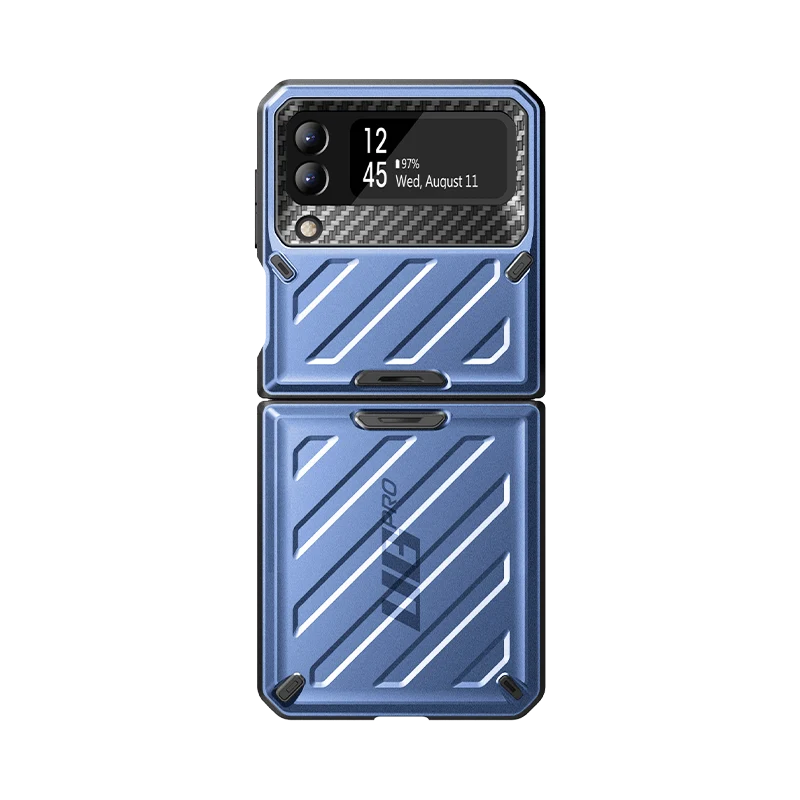 Galaxy Z Flip3 Unicorn Beetle PRO Rugged Case with Belt Clip-Metallic Blue