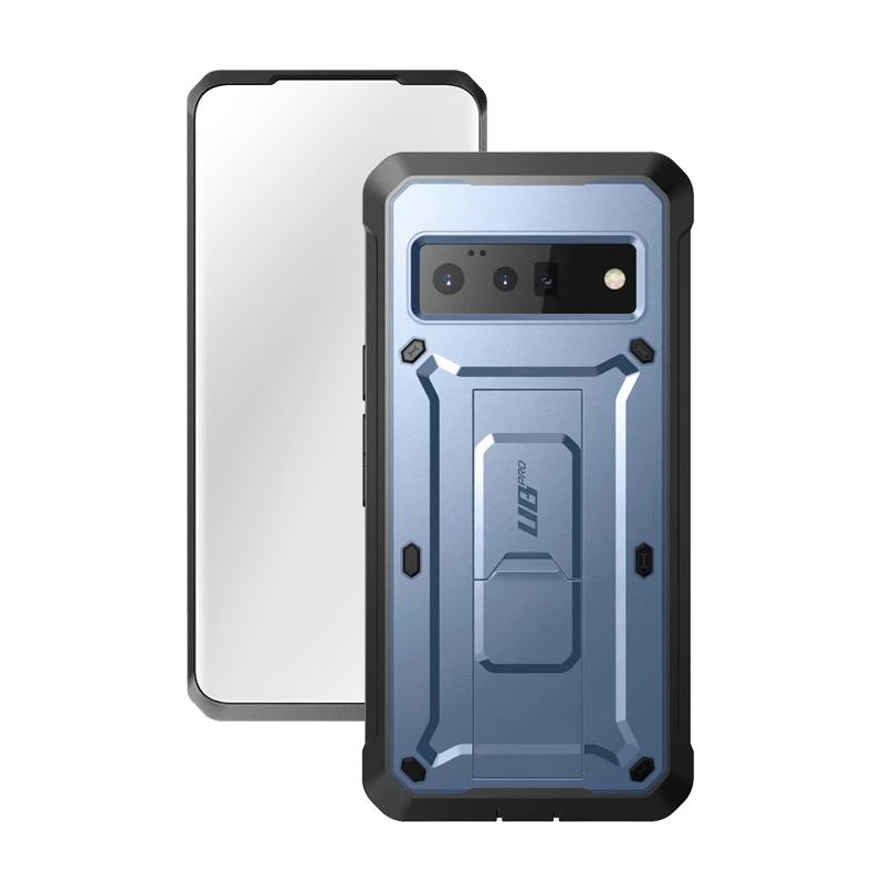Google Pixel 6 Pro Unicorn Beetle PRO Rugged Holster Case-Metallic Blue
