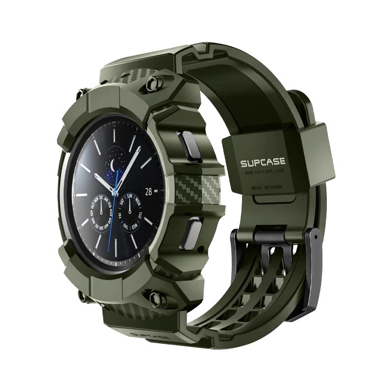 Galaxy Watch4 46mm Unicorn Beetle PRO Wristband Case-Dark Green