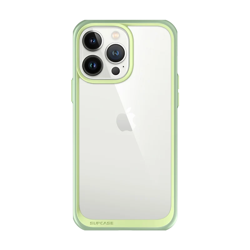 iPhone 13 Pro 6.1 inch Unicorn Beetle Style Slim Clear Case-Mint Green