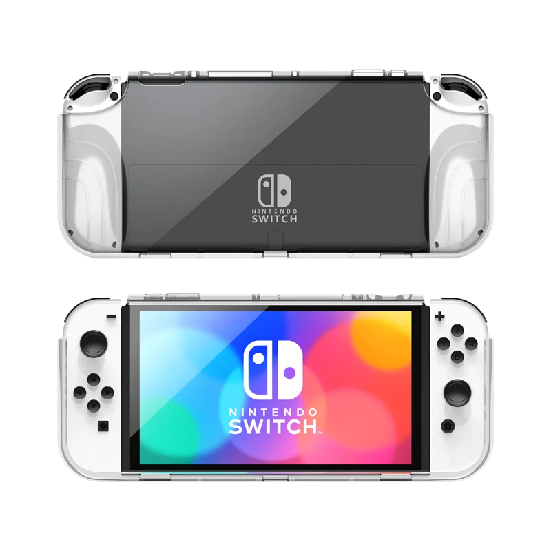 Nintendo Switch OLED Unicorn Beetle CLEAR Grip Case-Clear