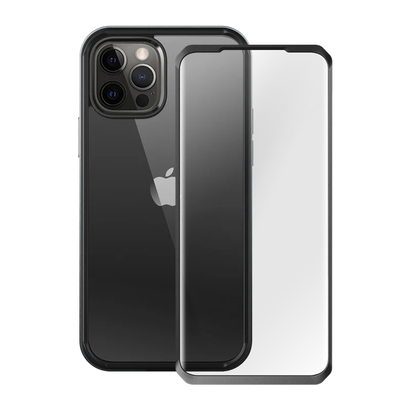 iPhone 13 Pro Max 6.7 inch Unicorn Beetle Edge with Screen Protector Clear Case-Black
