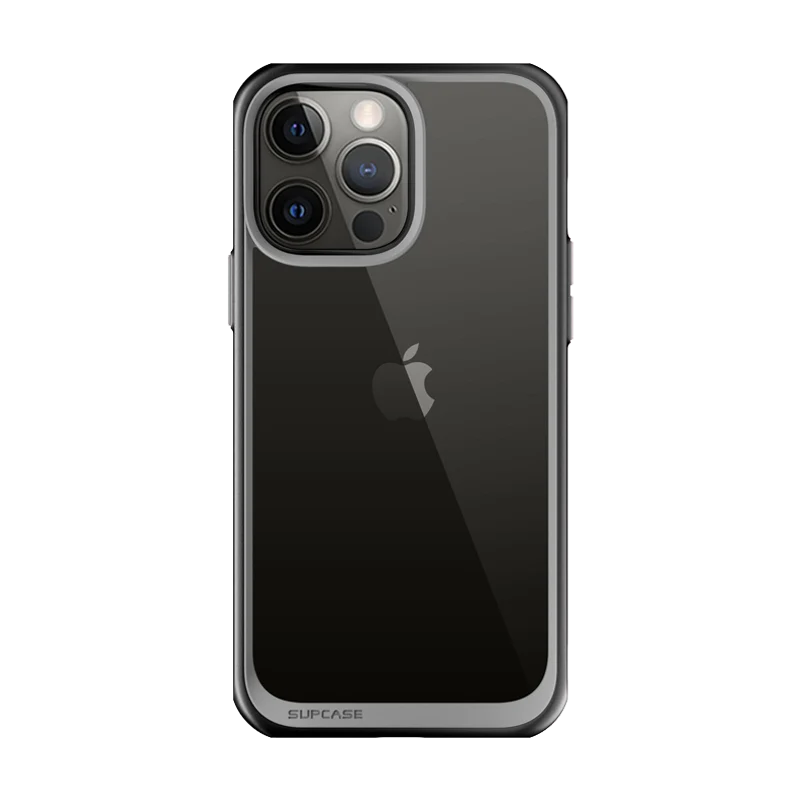 iPhone 13 Pro 6.1 inch Unicorn Beetle Style Slim Clear Case-Black