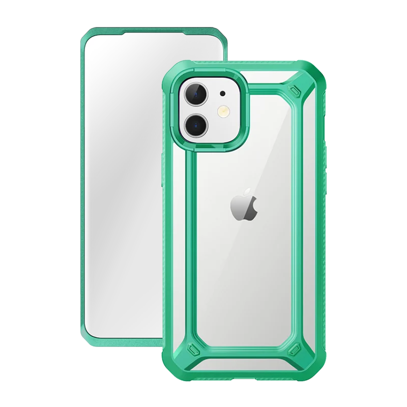 iPhone 12 mini 5.4 inch Unicorn Beetle Exo with Screen Protector Clear Case-Mint Green
