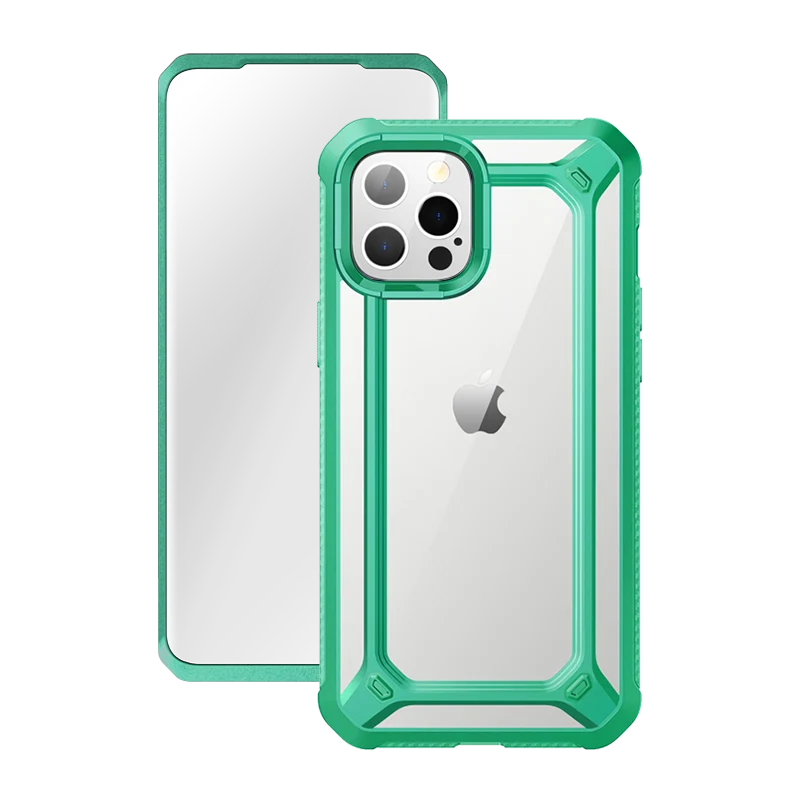 iPhone 12 Pro Max 6.7 inch Unicorn Beetle Exo with Screen Protector Clear Case-Mint Green