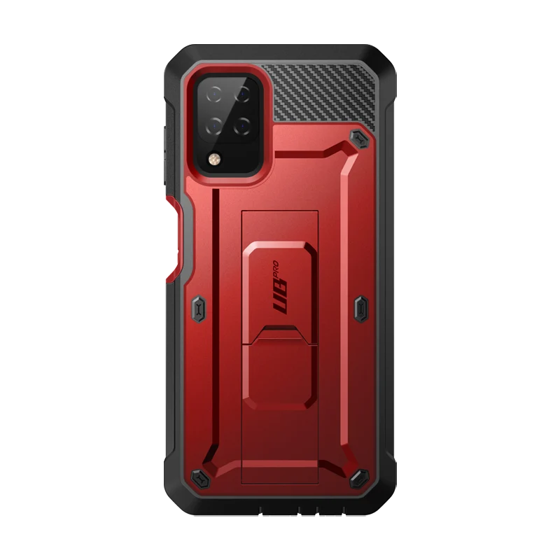 Galaxy A12 Unicorn Beetle Pro Rugged Holster Case-Metallic Red