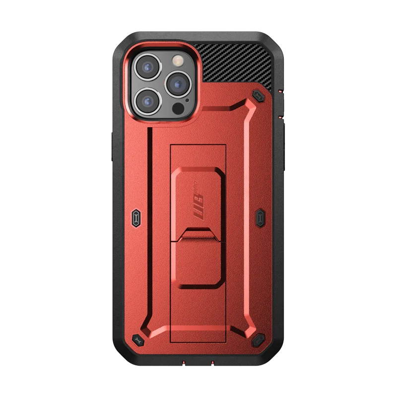 iPhone 12 Pro 6.1 inch Unicorn Beetle Pro Rugged Case-Metallic Red