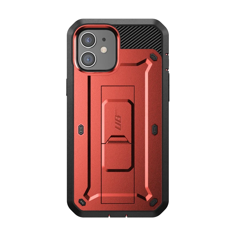 iPhone 12 6.1 inch Unicorn Beetle Pro Rugged Case-Metallic Red