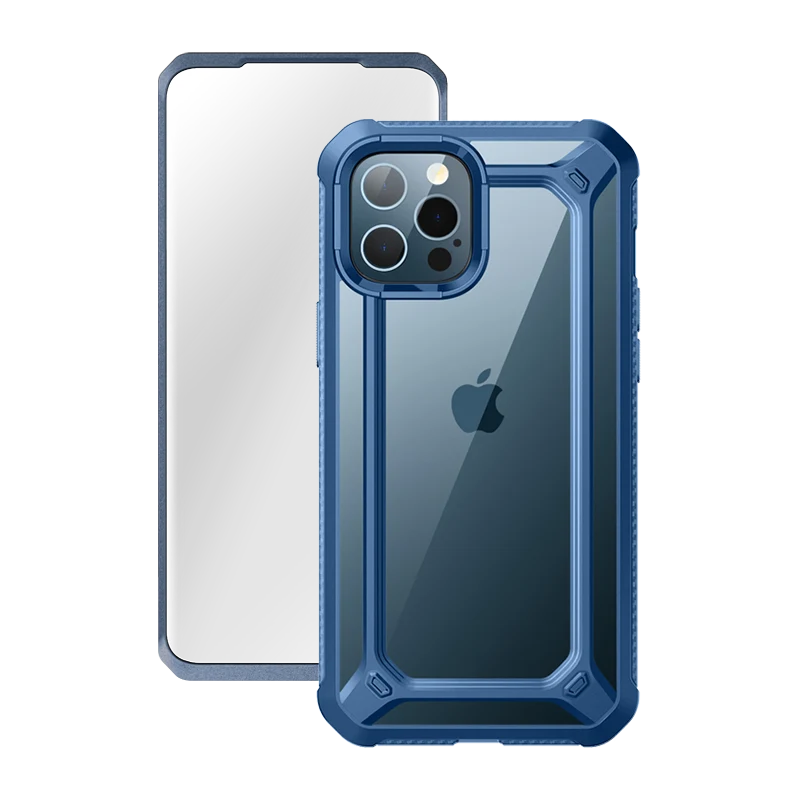 iPhone 12 Pro Max 6.7 inch Unicorn Beetle Exo with Screen Protector Clear Case-Blue