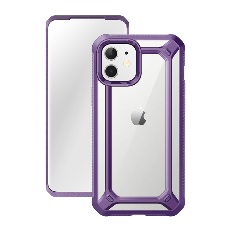 iPhone 12 Pro 6.1 inch Unicorn Beetle Exo with Screen Protector Clear Case-Purple