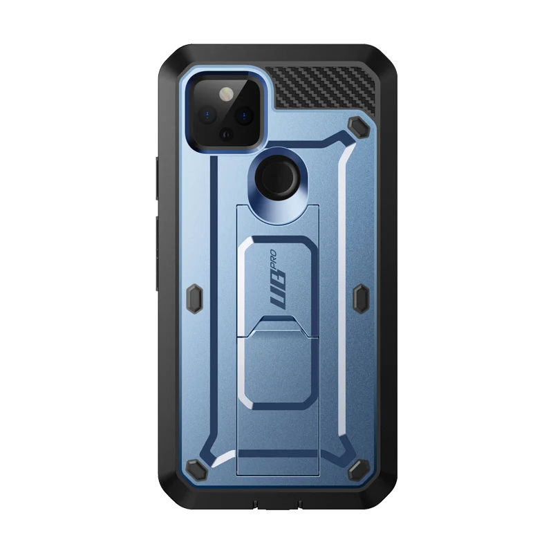 Google Pixel 5 (2020) Unicorn Beetle PRO Rugged Holster Case-Metallic Blue