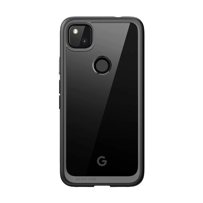 Google Pixel 4a (2020) Unicorn Beetle Style Clear Case-Black