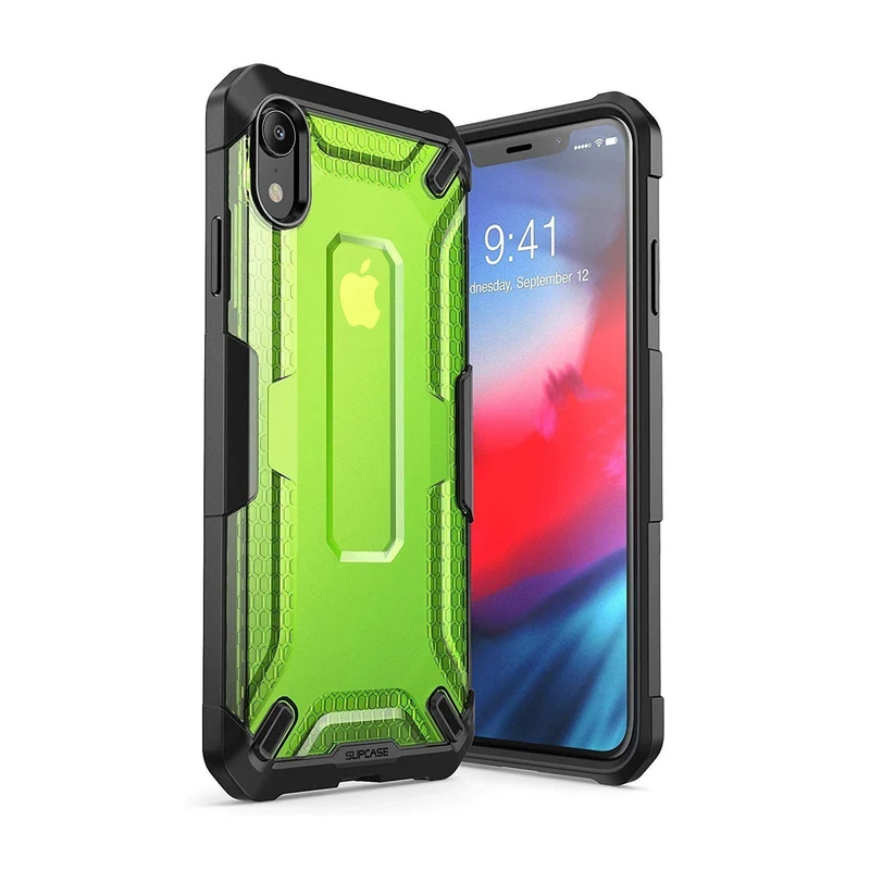iPhone XR Unicorn Beetle Hybrid Bumper Case-Green