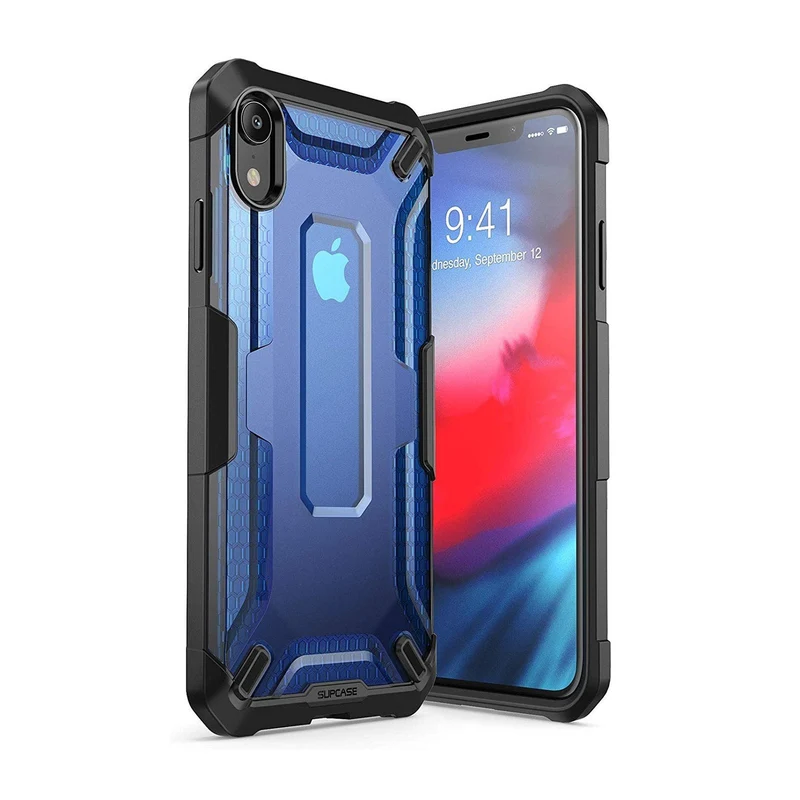 iPhone XR Unicorn Beetle Hybrid Bumper Case-Blue