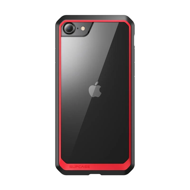 iPhone SE Unicorn Beetle Clear Hybrid Protective Bumper Case-Red